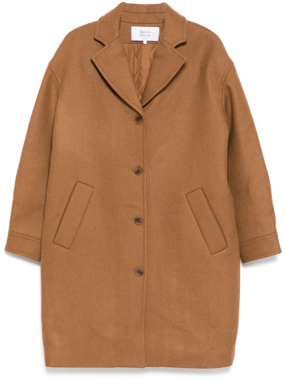 

Шерстяное пальто Maison Kitsuné, нейтральный