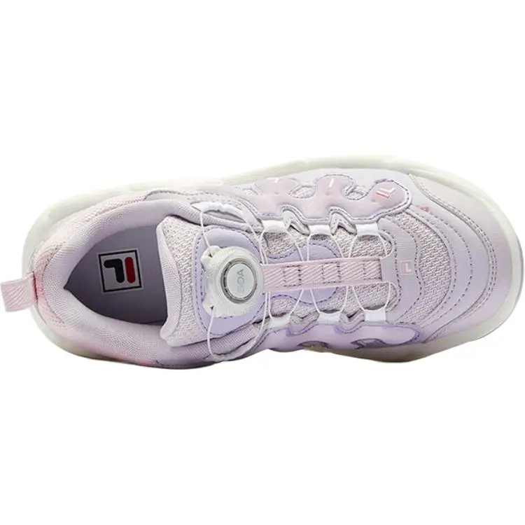 FILA KIDS BOA Rebound Low Top детские баскетбольные кроссовки Light Lavender Purple для подростков — фото 3