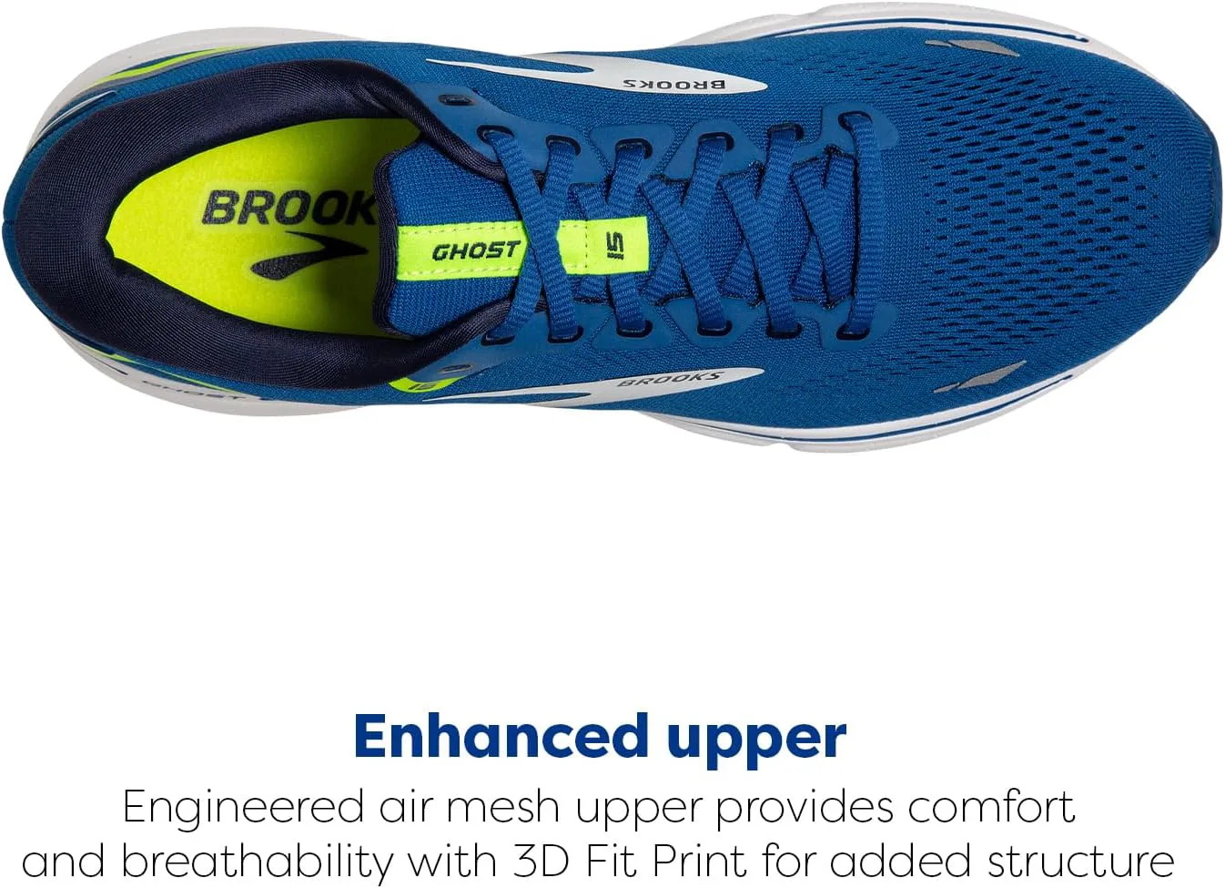 

Мужские кроссовки для бега Brooks Ghost 15 с нейтральной поддержкой, сине-белый