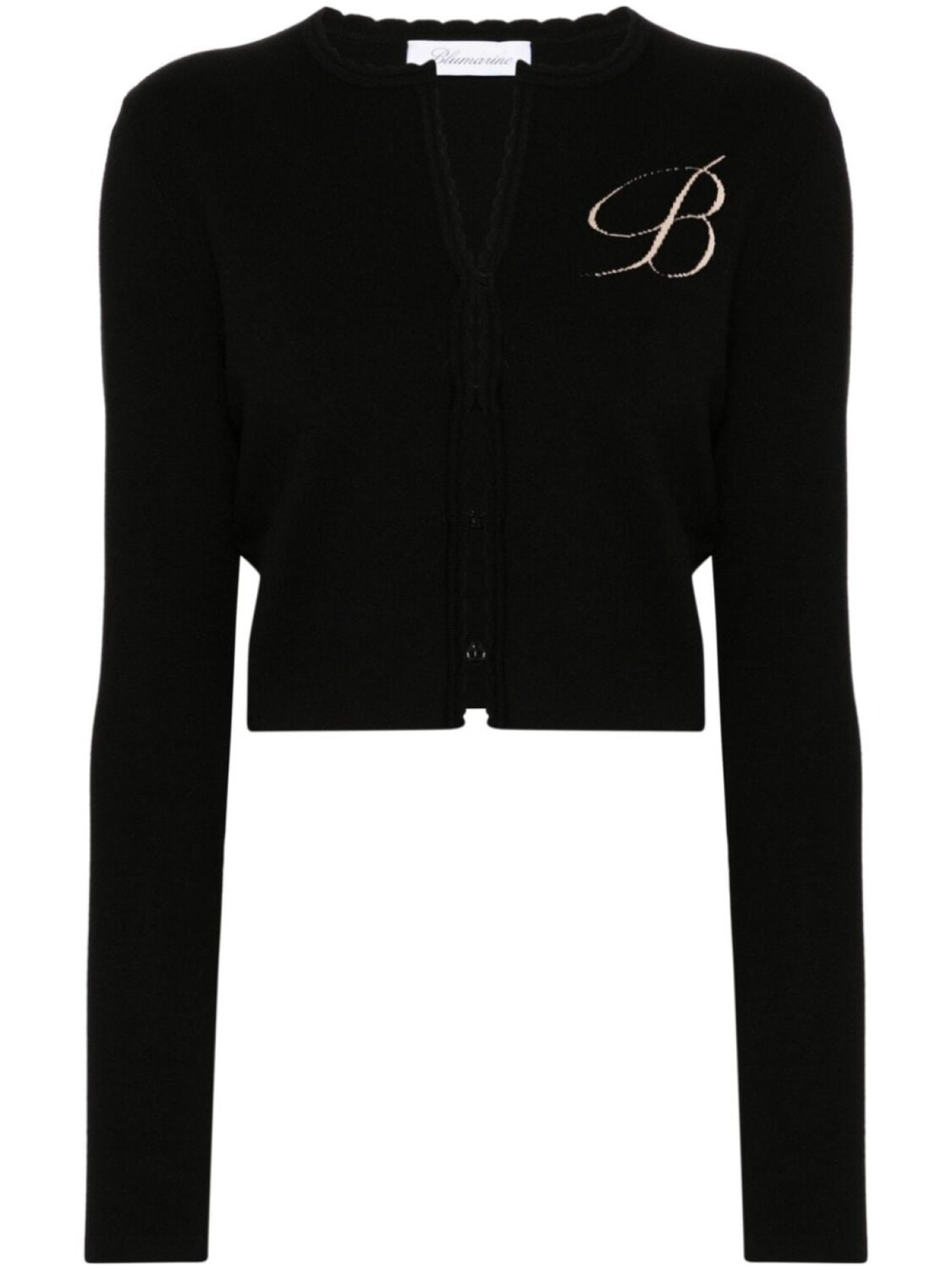

Blumarine кардиган с жаккардовым логотипом, черный