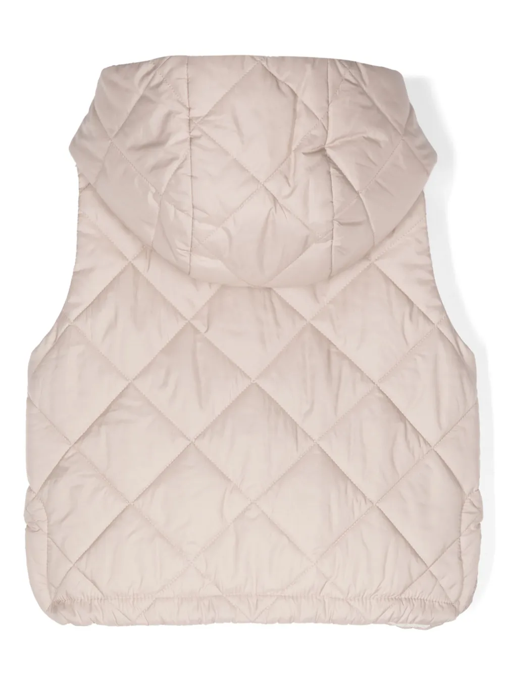 Дутый жилет с декором Monili Brunello Cucinelli Kids, нейтральный — фото 2