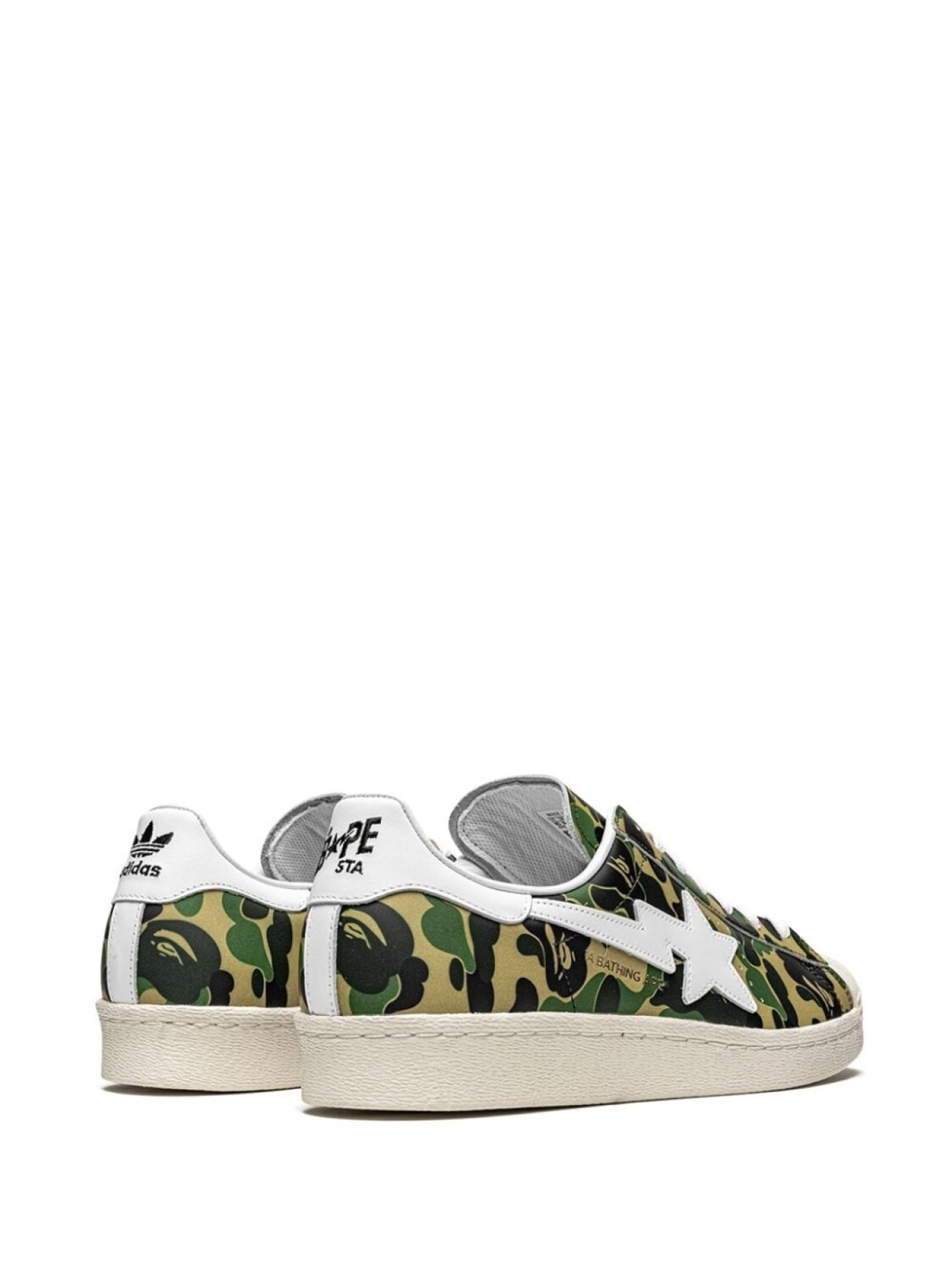 Adidas кеды Superstar ABC Camo из коллаборации с BAPE, зеленый — фото 3