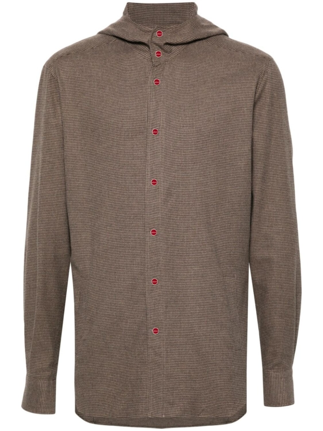

Kiton худи в ломаную клетку, нейтральный цвет