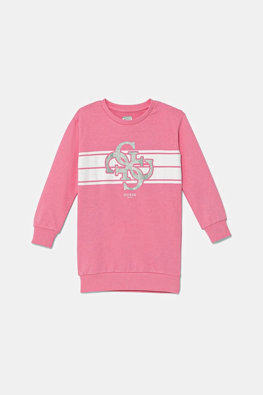 

Детское хлопковое платье Guess, розовый