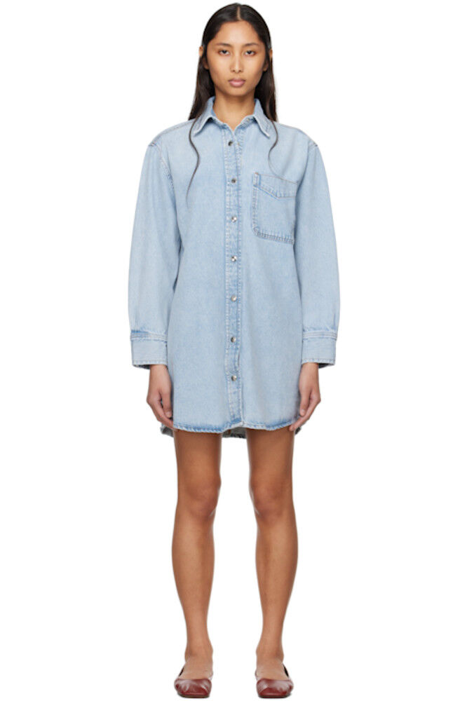 

Синее джинсовое мини-платье «The Shirt» FRAME