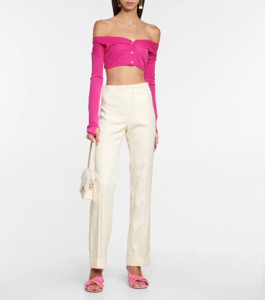 Кардиган Le Cardigan Alzou из шерстяной смеси Jacquemus, розовый — фото 2