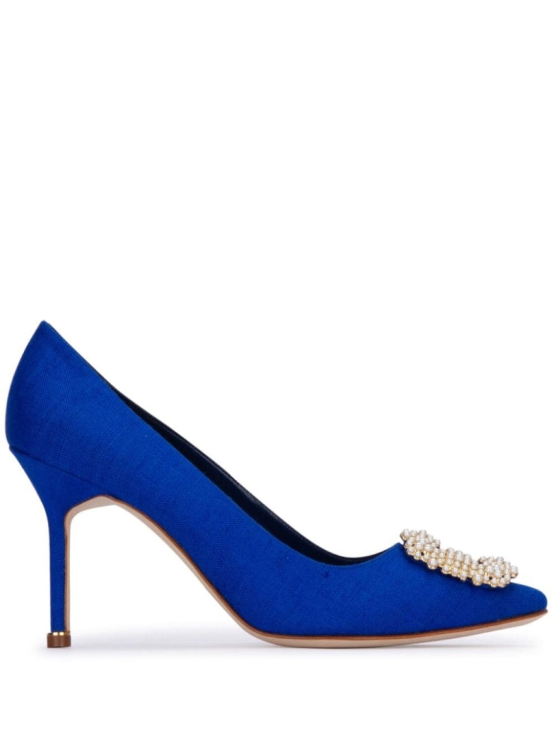 Manolo Blahnik 105-мм туфли Hangisi, синий