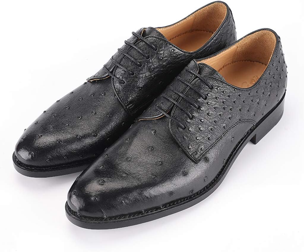 

Мужские деловые кожаные туфли, рабочие, для вечеринок и банкетов, высококачественная натуральная кожа, шнуровка, черные - размер 40/UK 7/US 7.5 Grvpm