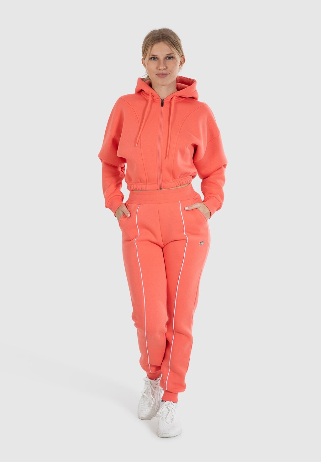 

Толстовка на молнии CROP ELMA Smilodox, коралловый