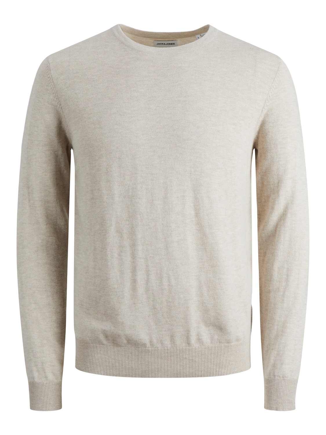 

Лонгслив Jack & Jones Dünner Langarm Strickpullover Rundhals Basic Sweater JJEEMIL, светло серый