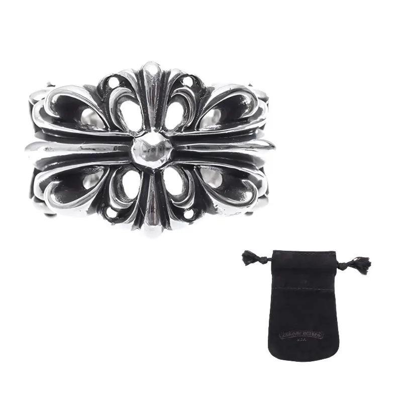 

Кольцо из стерлингового серебра 925 пробы мужское серебряное Chrome Hearts, серебряный