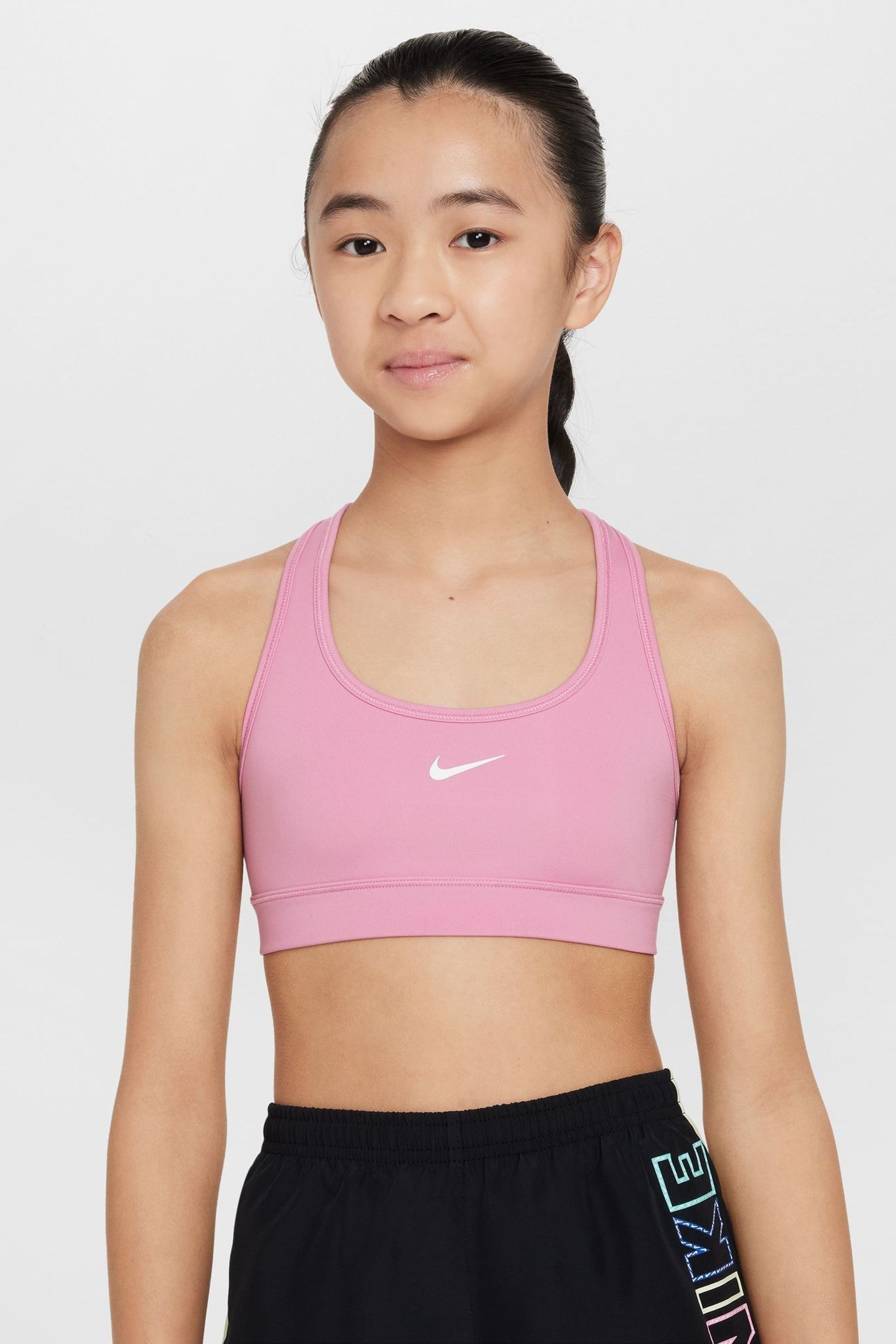 

Бюстгальтер с поддержкой Dri Fit Swoosh Nike, розовый