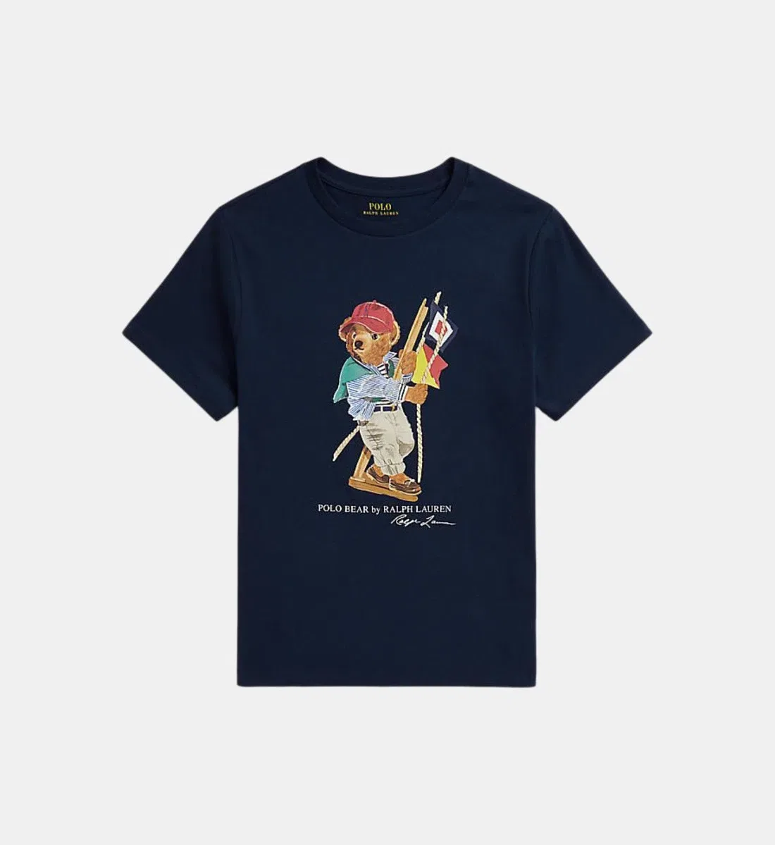 Футболка прямого кроя Polo Bear из хлопка Polo Ralph Lauren, синий