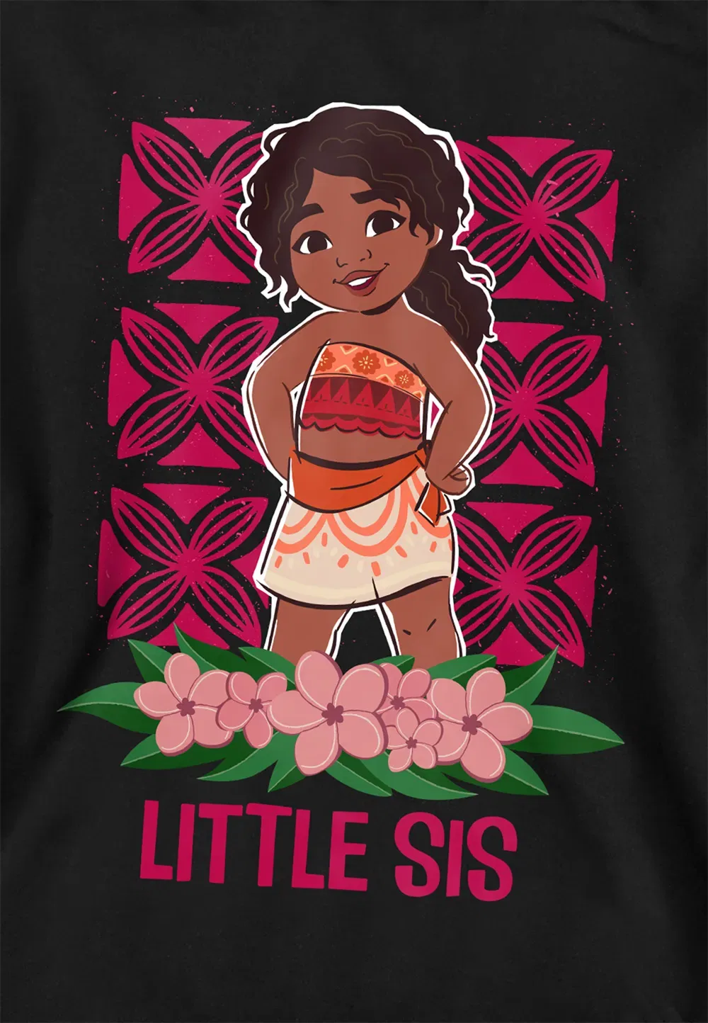 Детская худи Moana 2 Simea Little Sis, черная, Disney, черный — фото 2
