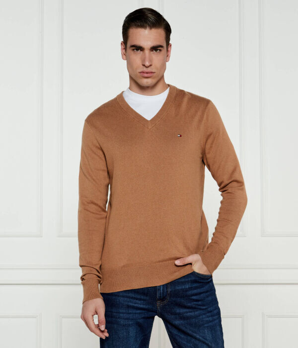 

Пуловер мужской Tommy Hilfiger с добавлением кашемира, коричневый