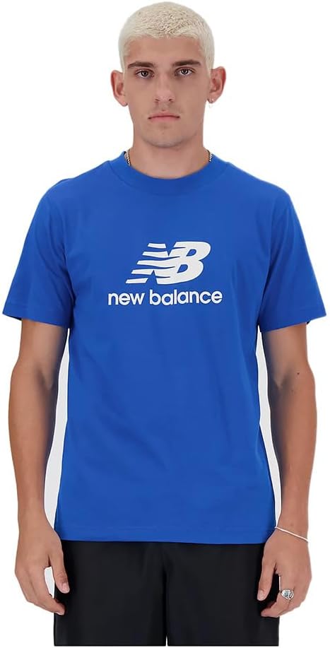

Мужская футболка New Balance MT41502 с коротким рукавом и логотипом Stacked Logo, 100% хлопок