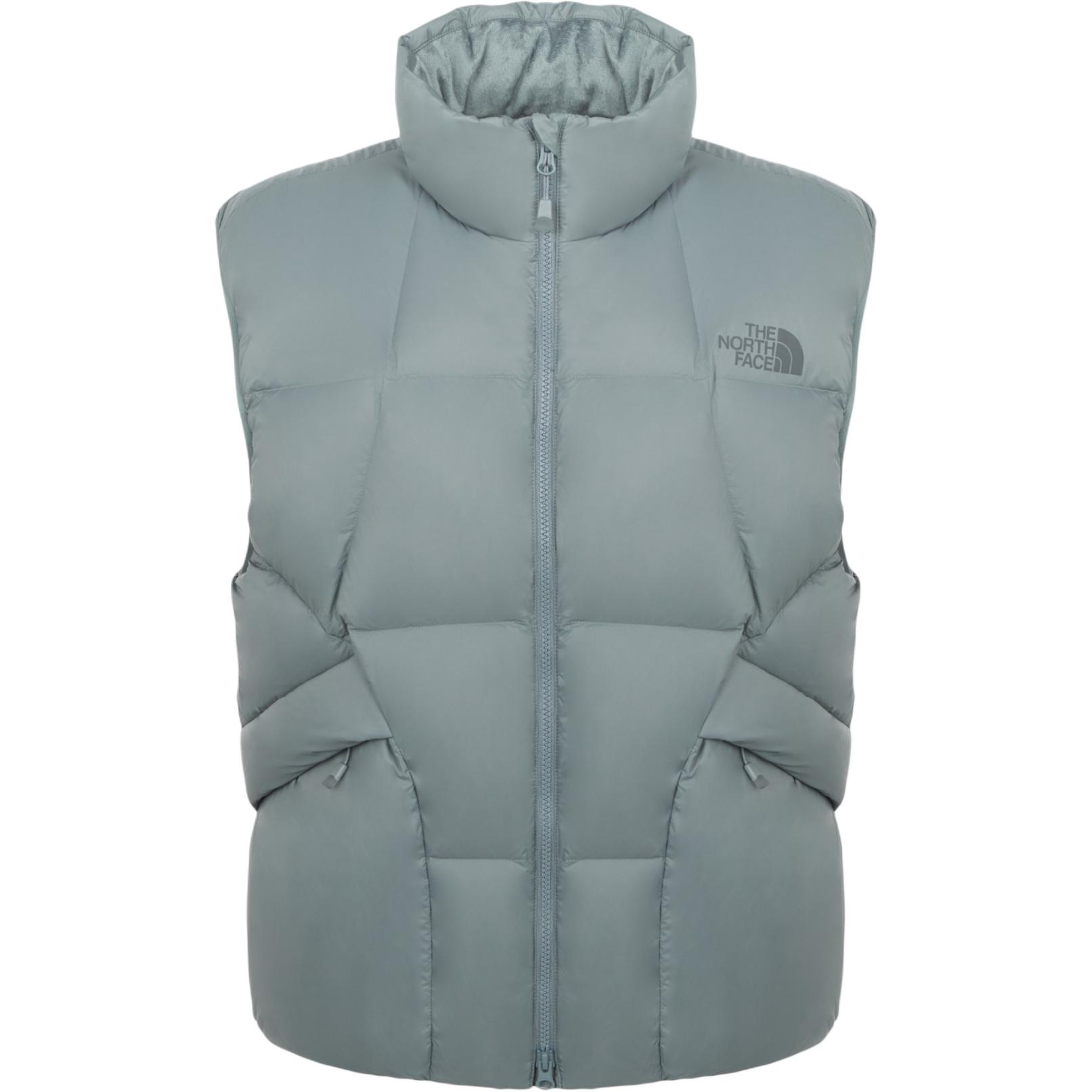 

Серая куртка-пуховик мужская цвета хаки THE NORTH FACE, серый хаки