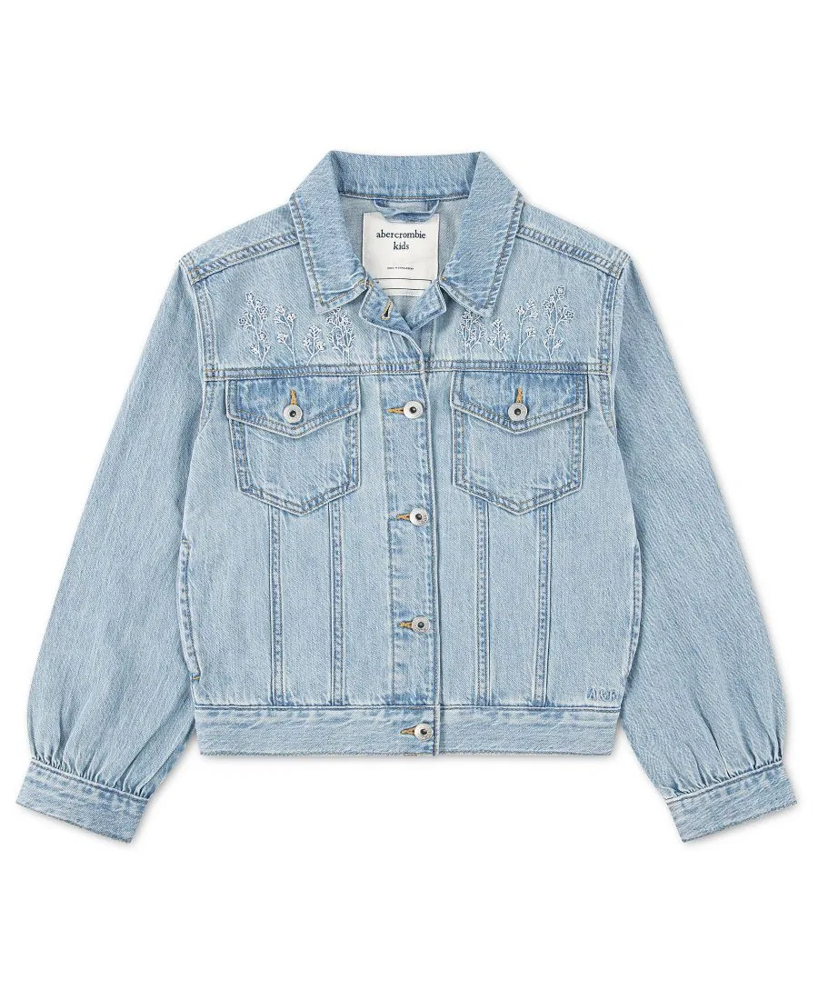 Детская куртка Добби большого размера для девочек Abercrombie Kids, синий