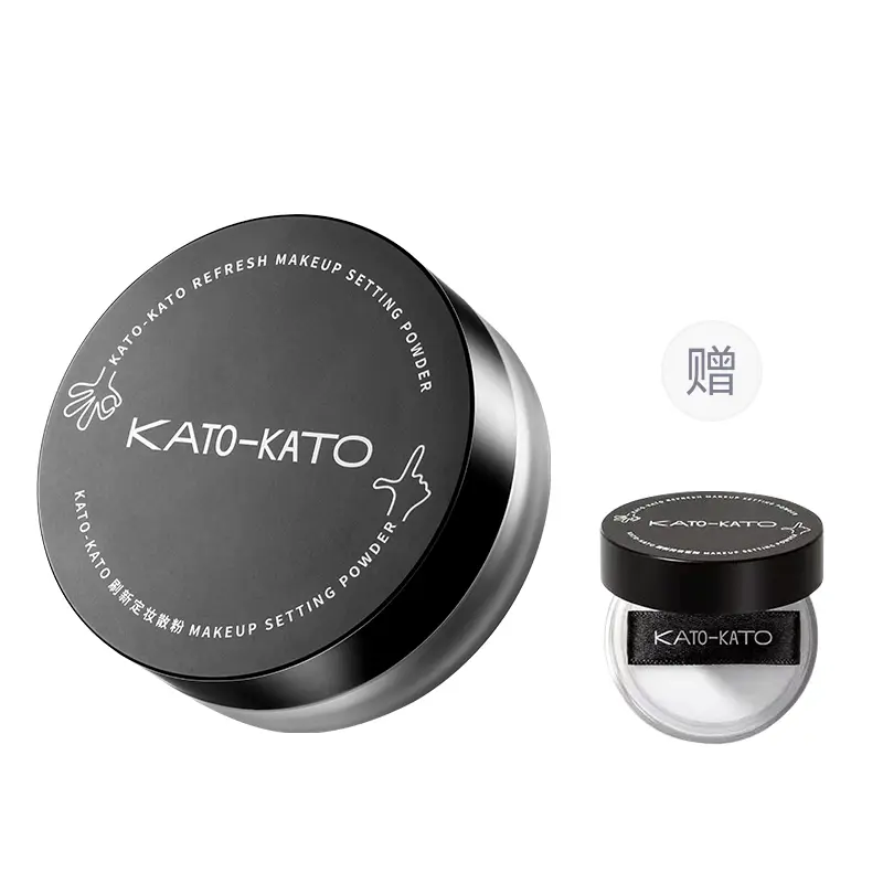 

Рассыпчатая фиксирующая пудра KATO для контроля жирности кожи и коррекции тона лица Kato-Kato, 3 03 glitter, free 1g nude loose powder