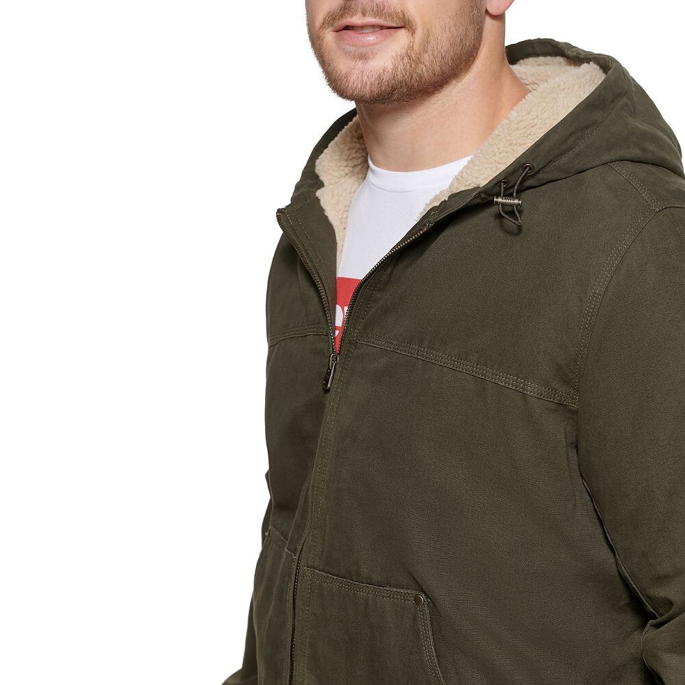 Куртка дальнобойщика Big & Tall Levi's на подкладке из шерпы, цвет Tan — фото 4
