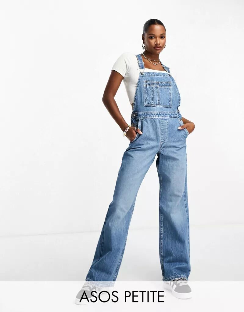 

Синий джинсовый комбинезон ASOS DESIGN Petite