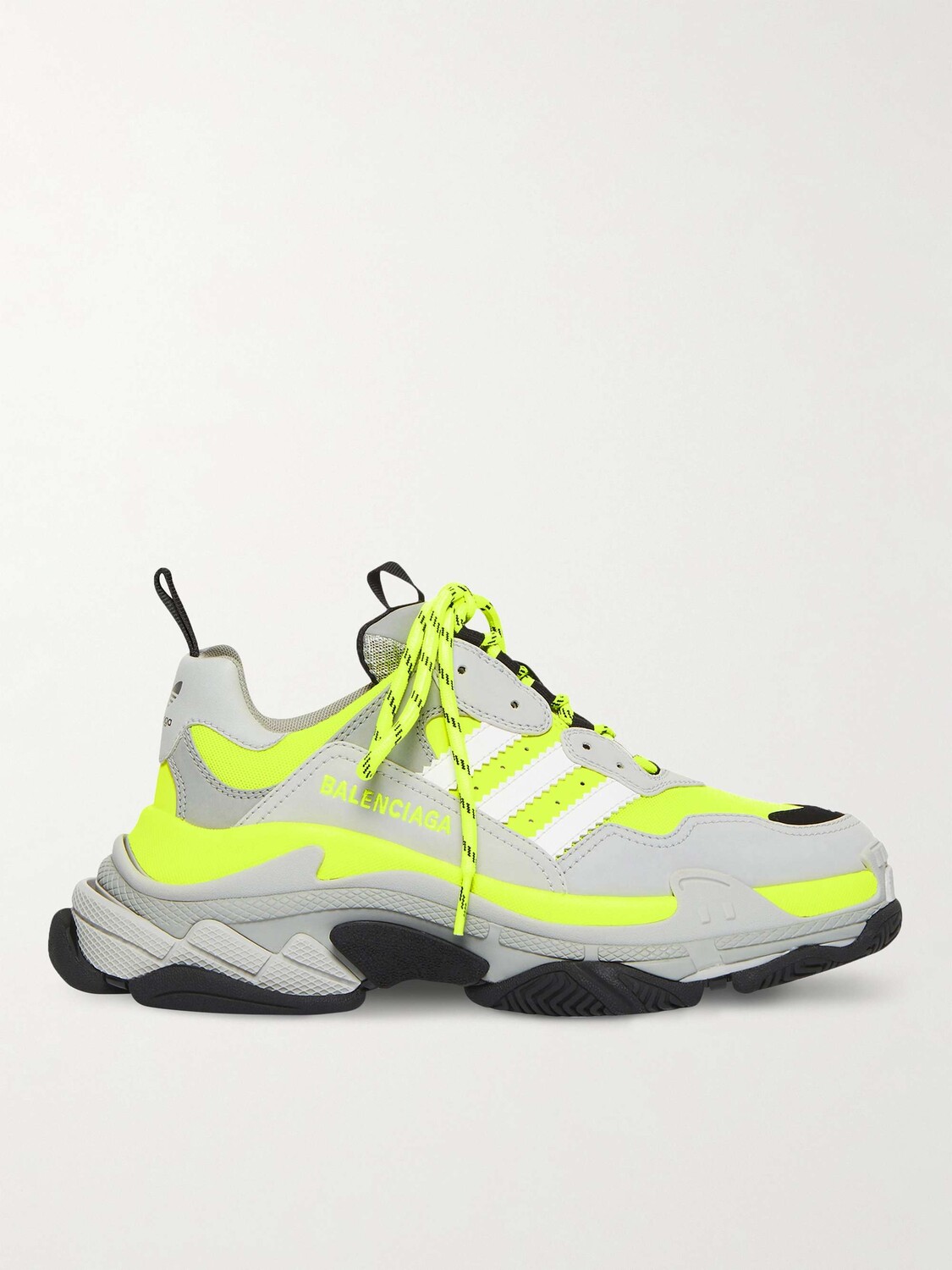 

Кроссовки adidas Triple S из кожи и сетки BALENCIAGA, желтый
