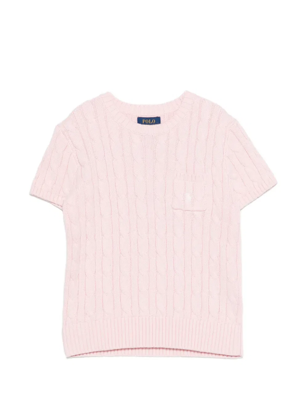 Футболка крупной вязки с карманом Polo Ralph Lauren Kids, розовый