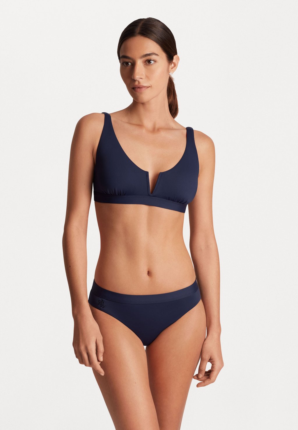 

Верх бикини V WIRE OTS BRA Lauren Ralph Lauren, темно-синий