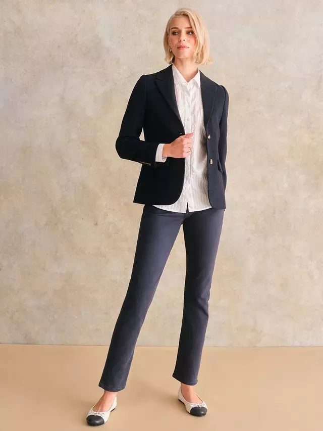 

Блейзер Crew Clothing Wool Blend, темно-синий