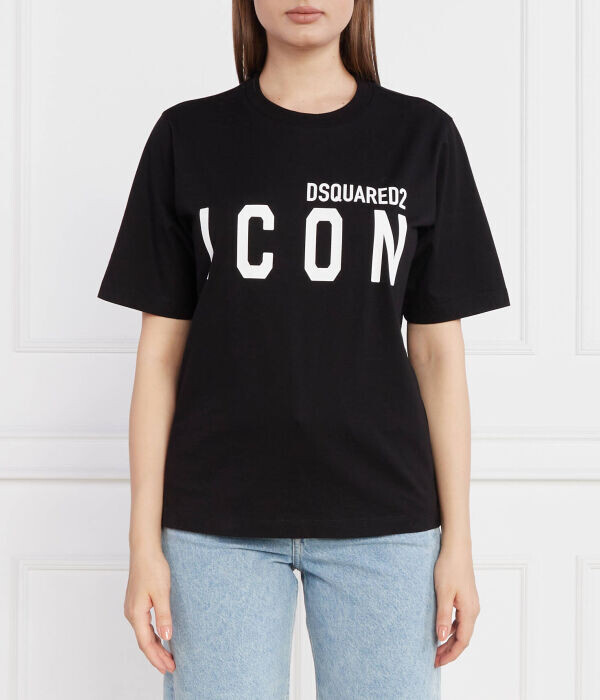 

Футболка Dsquared2 Regular Fit, черный / белый