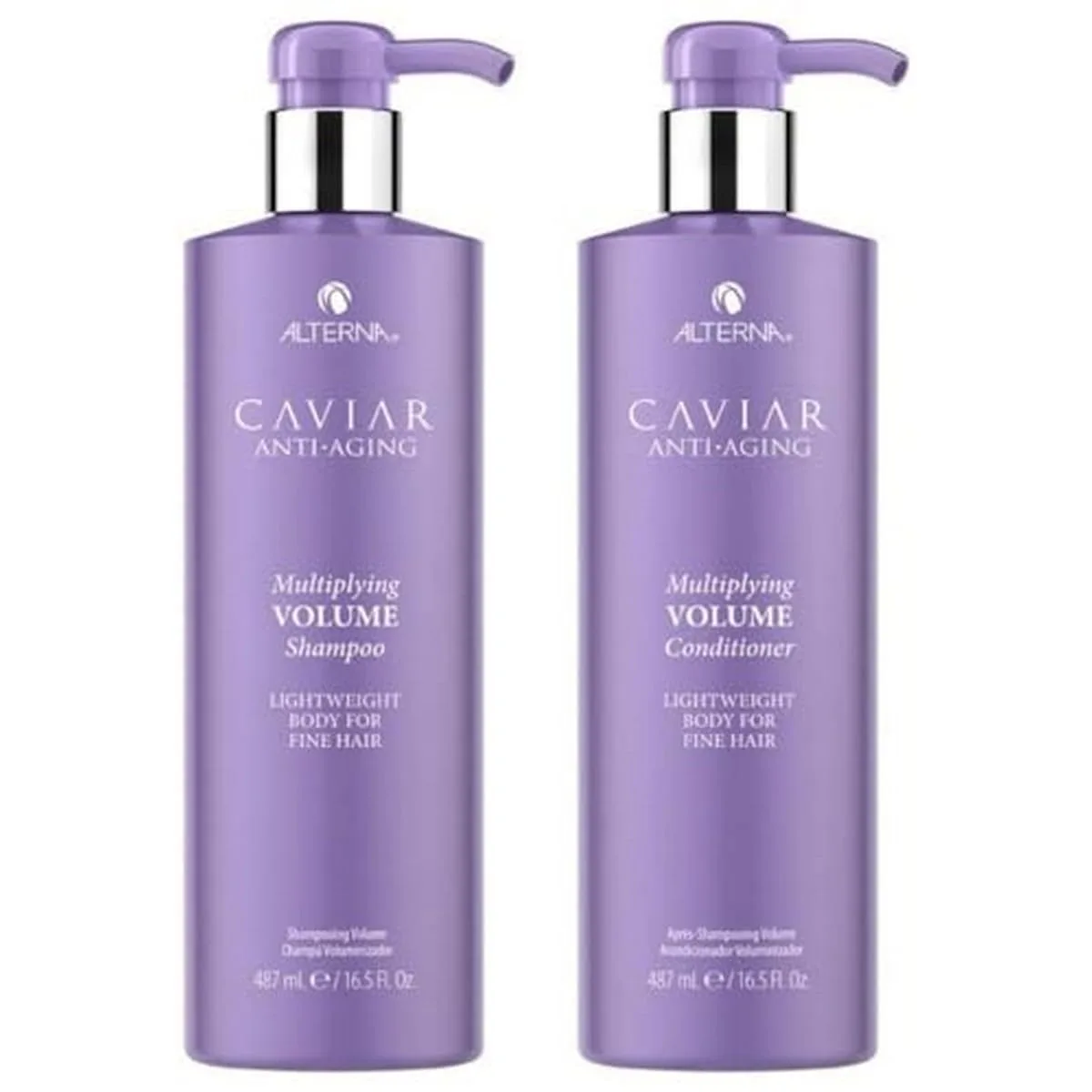 Шампунь и кондиционер Alterna Haircare CAVIAR Anti-Aging Multiplying Volume, 473 мл | Для тонких, редких волос | Мгновенный объем и густота | Без сульфатов