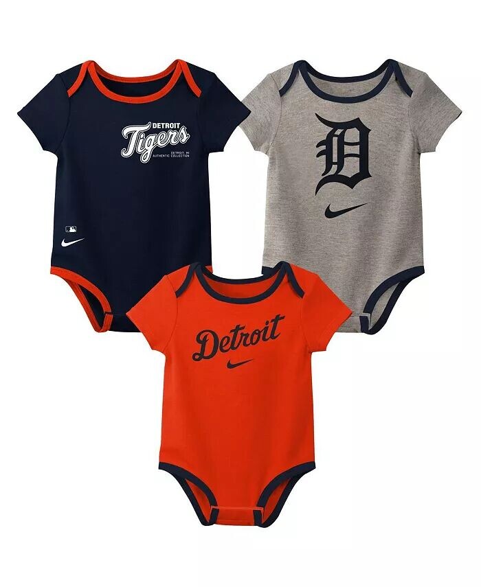 

Комплект из трех боди для мальчиков и девочек из аутентичной коллекции Detroit Tigers Nike