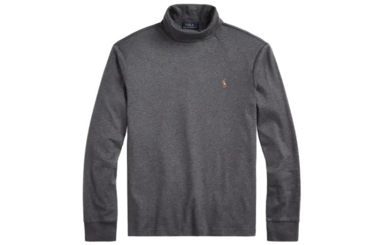 Водолазка с вышитым логотипом Polo Ralph Lauren, серый — фото 3
