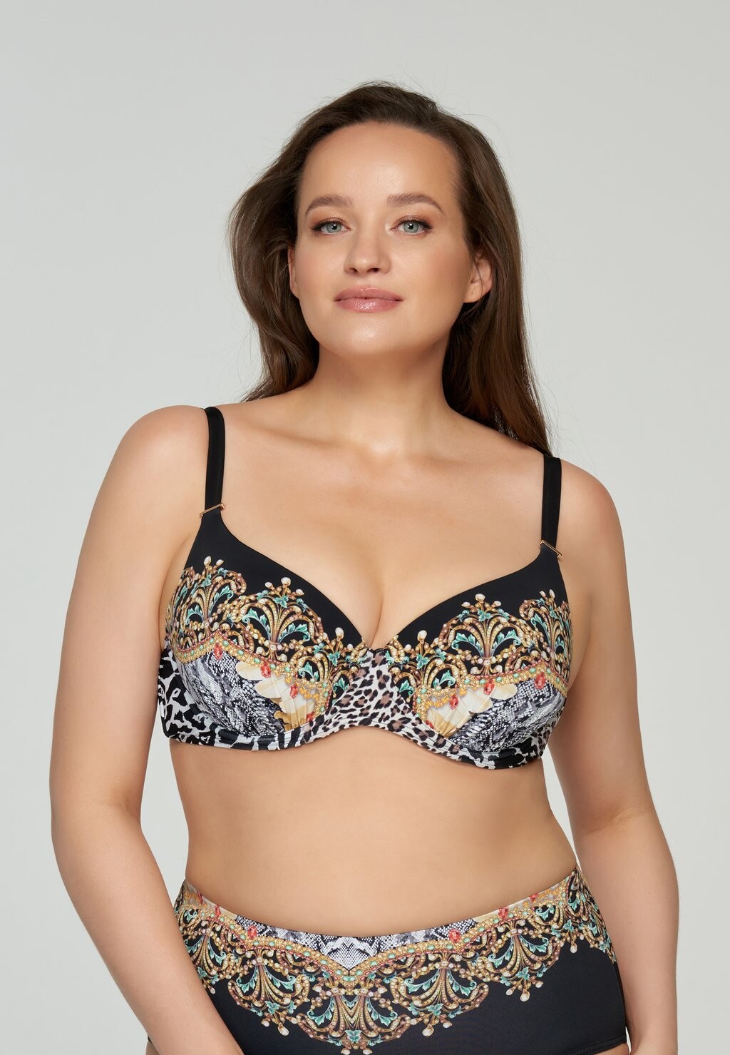 

Верх бикини Marc & André, цвет black white multi bk0 wt0 mc0