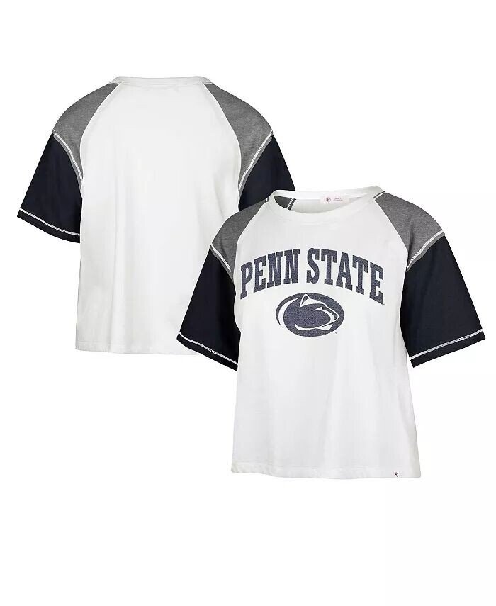 

Белая женская укороченная футболка Penn State Nittany Lions Serenity Gia '47 Brand