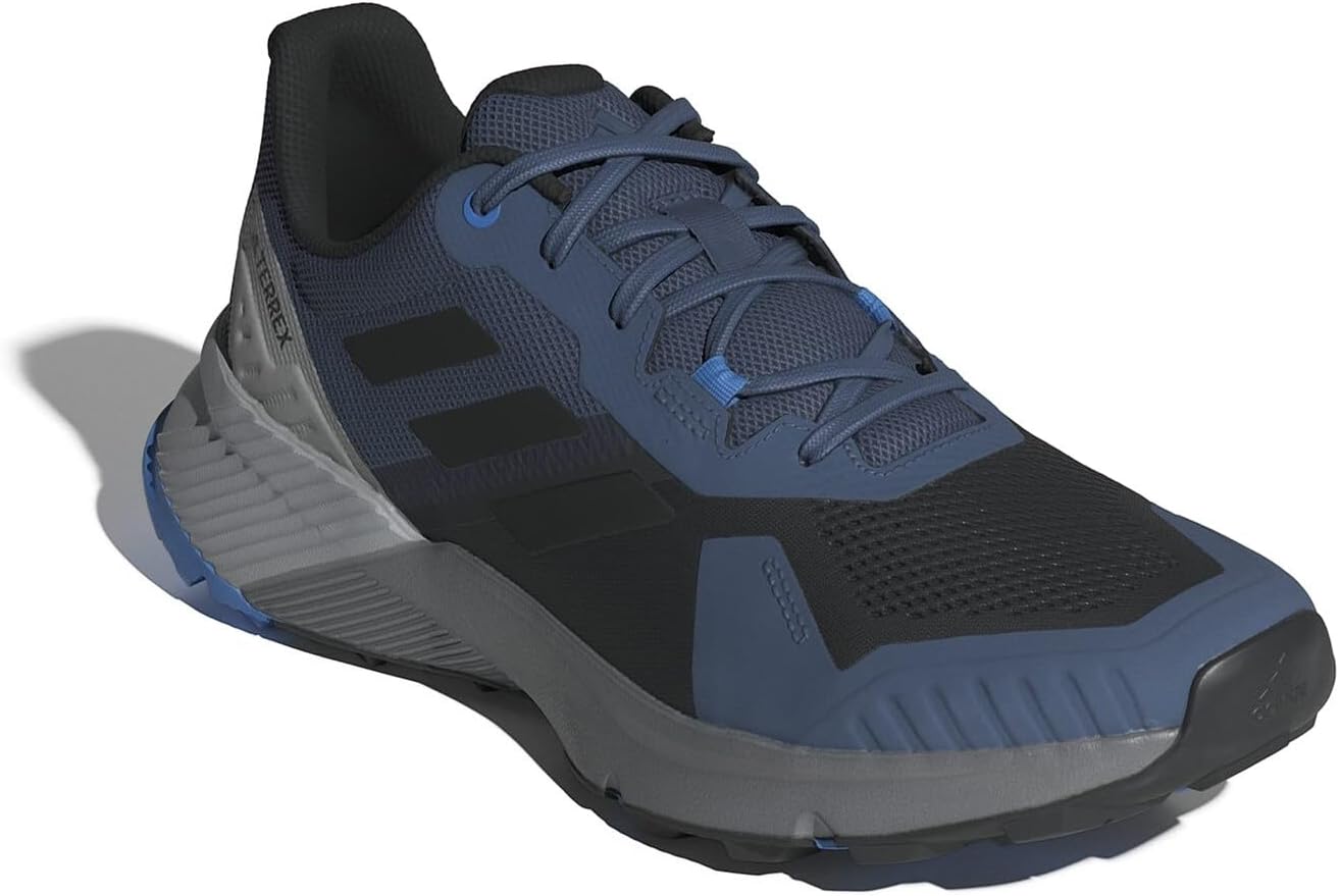 Мужские трейловые кроссовки Adidas Terrex Soulstride, черный/синий — фото 3