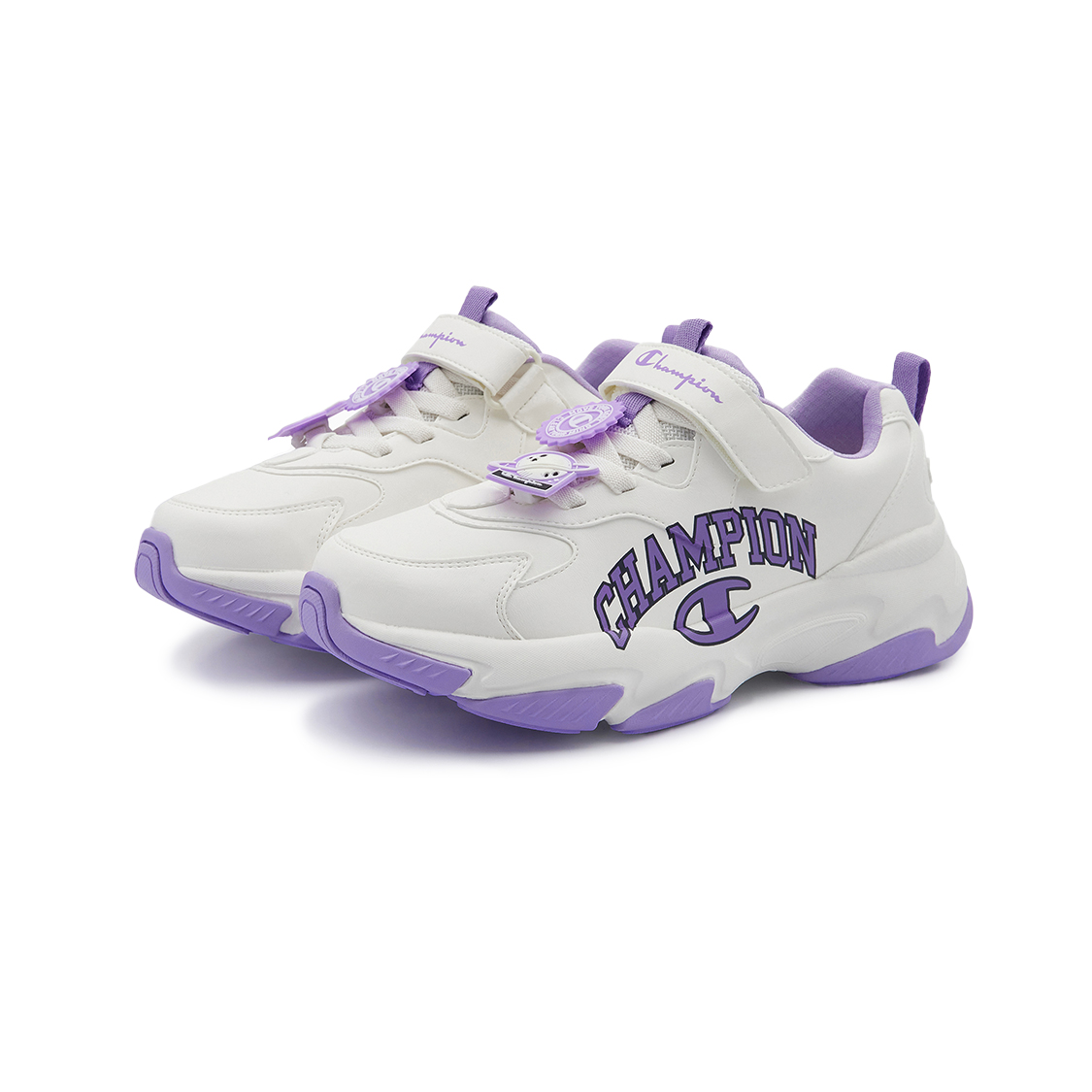 Детская обувь для активного образа жизни White Purple Kids' Champion Kids, бело-фиолетовая — фото 2
