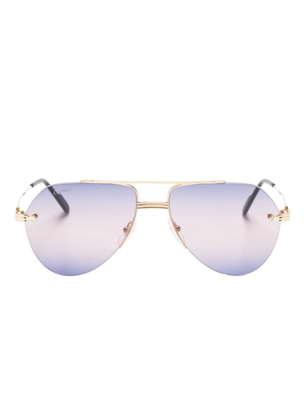 

Солнцезащитные очки-пилоты Première de Cartier Cartier Eyewear, золотой