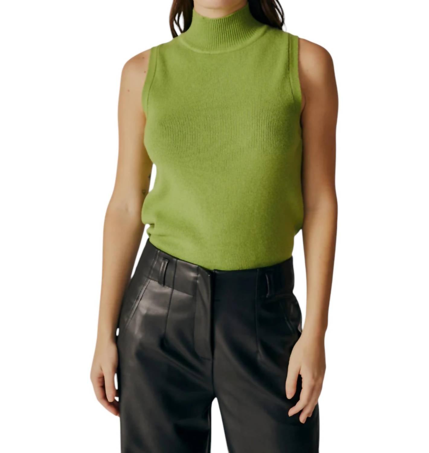 

Топ Trafik Knit в цвете Lime DELUC
