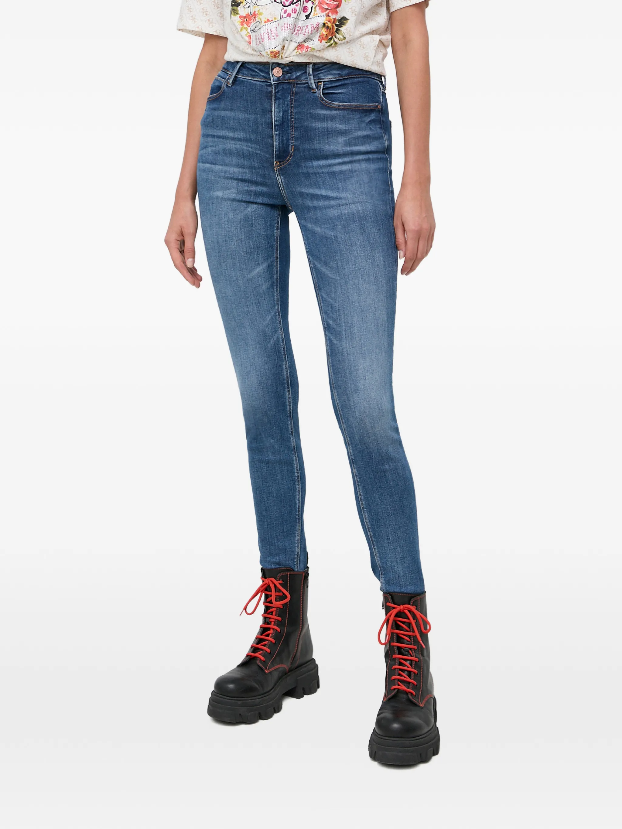 

Джинсы скинни 1981 с карманами Guess Usa, синий