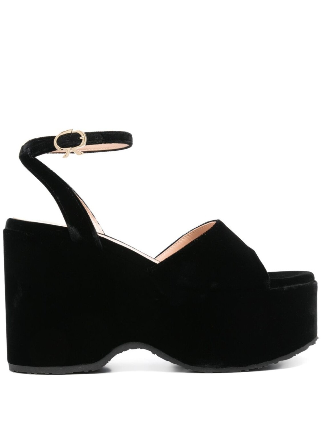 Gianvito Rossi бархатные босоножки, черный