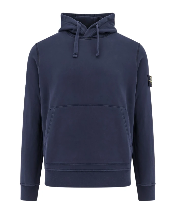 

Органическая толстовка с карманом-кенгуру. Stone Island, синий