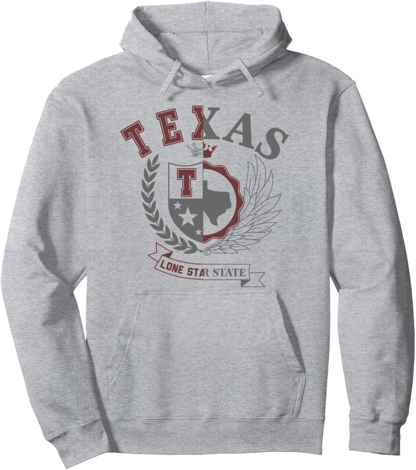 

Худи с принтом Штат Одинокой Звезды, серая Trendy Apparel, Серый, Худи с принтом Штат Одинокой Звезды, серая Trendy Apparel