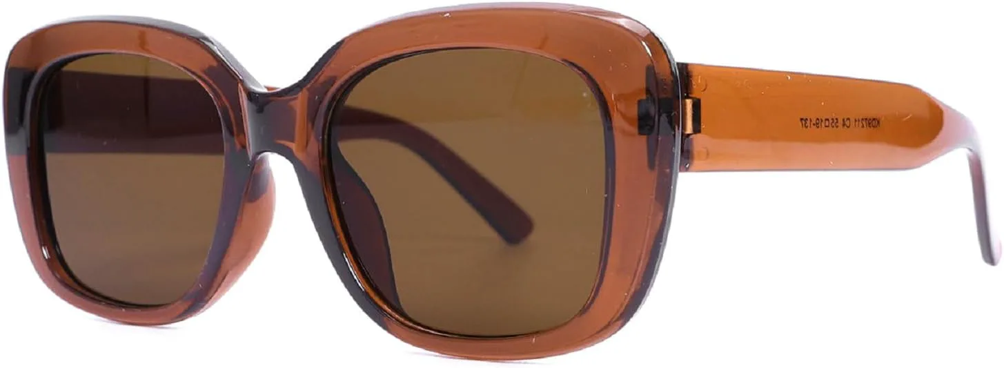 

Ретро-солнцезащитные очки-пилот квадратной формы для женщин и мужчин, модные винтажные очки-пилот 90-х годов с защитой от ультрафиолета UV400 mincl, Brown