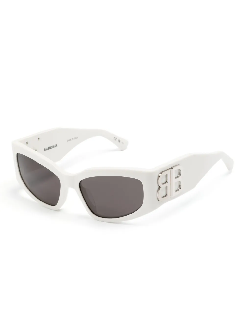 Солнцезащитные очки в оправе 'кошачий глаз' Balenciaga Eyewear, белый — фото 2