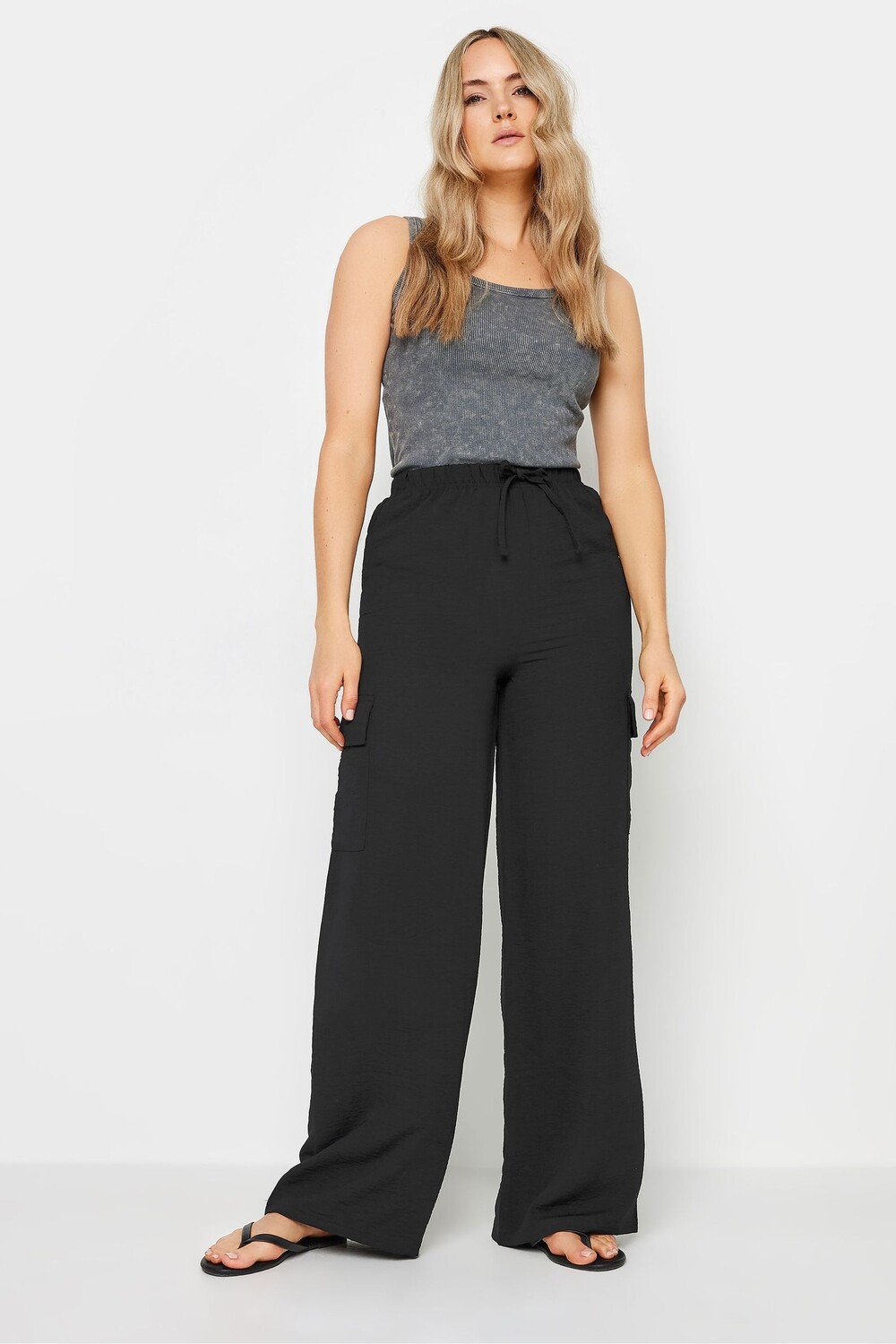 

Широкие брюки из крепа Long Tall Sally, черный