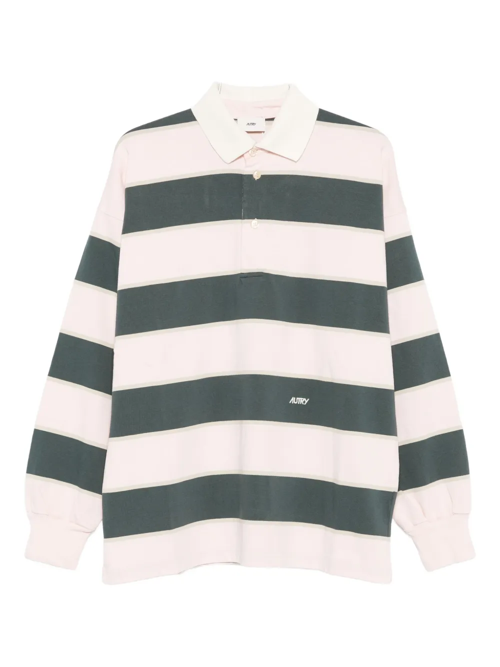 

Полосатая рубашка-поло с длинными рукавами AUTRY, розовый