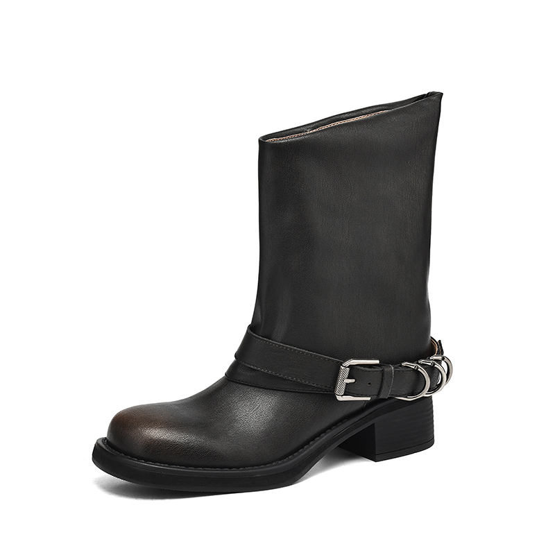 Ботильоны женские 5 см YIKEFEI, Brown Unlined