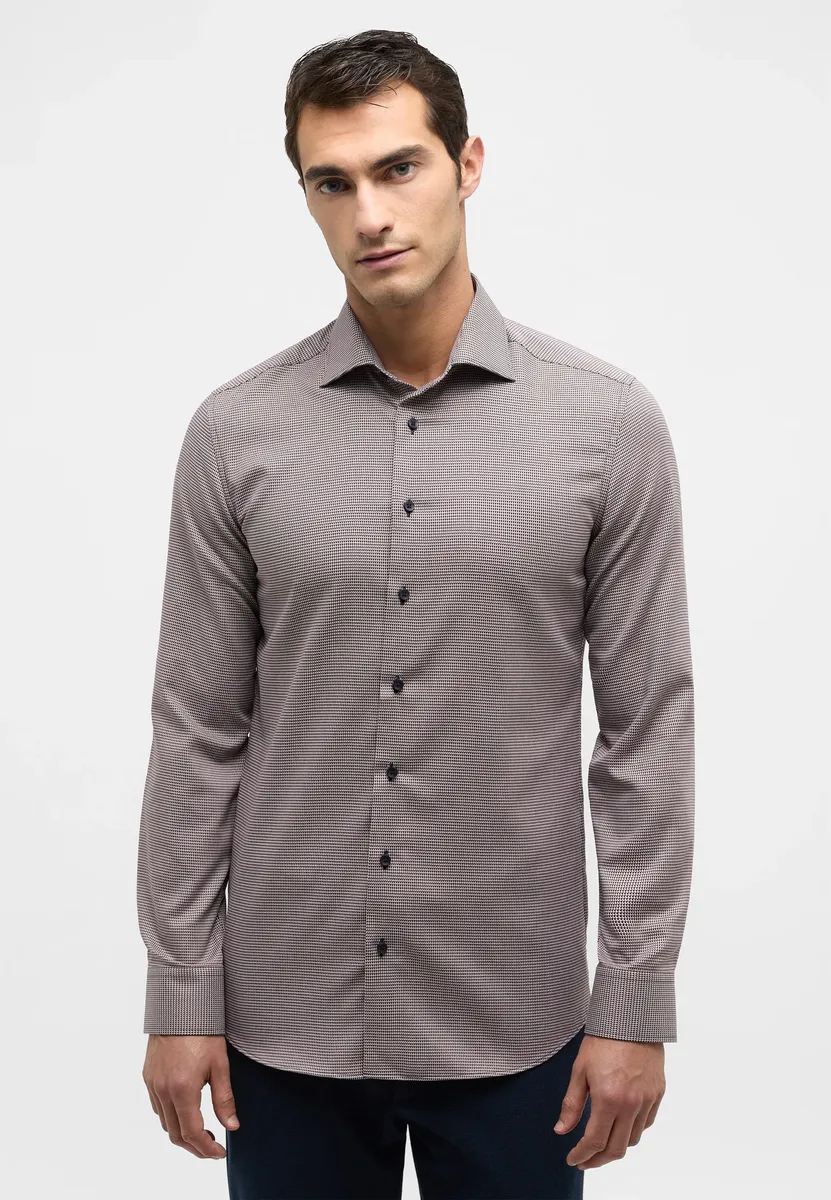 

Рубашка Eterna с длинными рукавами "SLIM FIT", коричневый