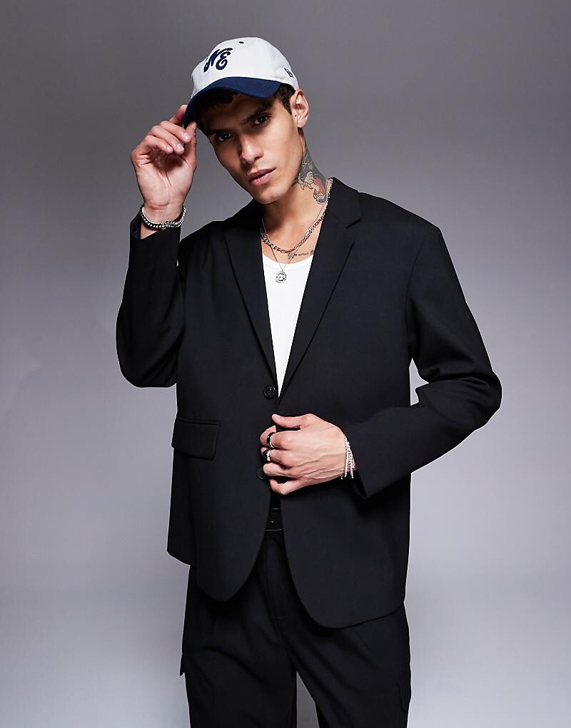 

ASOS DESIGN – черная куртка очень свободного кроя